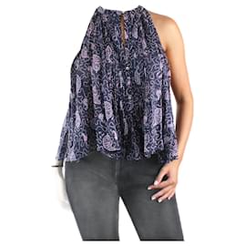 Isabel Marant Etoile-Blue printed sleeveless blouse - size FR 38-Blue