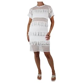 Sea New York-White fringed cutout dress - size US 4-White