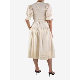 Ulla Johnson-Cream puff-sleeved tiered dress - size S-Cream