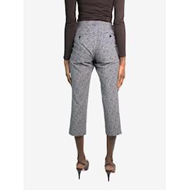 Weekend Max Mara-Pantaloni blu stampati - taglia UK 10-Blu