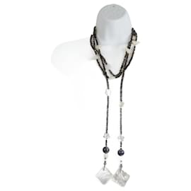 Autre Marque-Multicoloured mother-of-pearl and smoky quartz necklace-Multiple colors