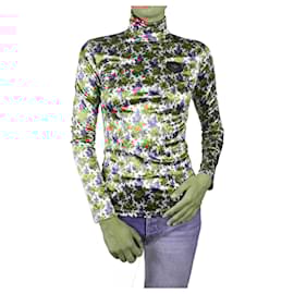 Louis Vuitton-Multi high-neck floral top - size M-Multiple colors