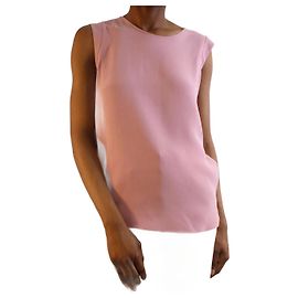 Loro Piana Top de seda mate sin mangas rosa - talla IT 38 Rosa