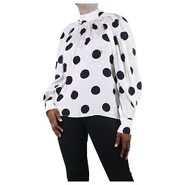 Msgm White polka dot blouse - size IT 42 White