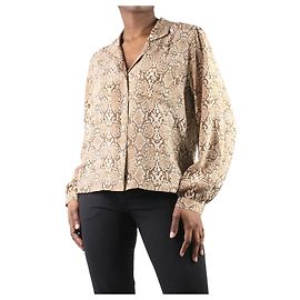 Anine Bing Blusa marrone con stampa serpente - taglia L Marrone