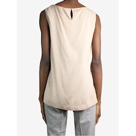 Brunello Cucinelli-Neutral sleeveless top - size L-Other