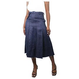 Gabriela Hearst Blue belted denim skirt - size IT 42 Blue