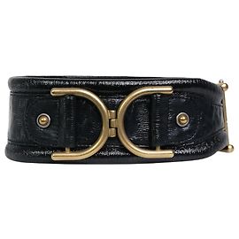 Stella Mc Cartney Black belt with gold hardware Black