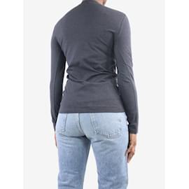 Brunello Cucinelli-Top jersey manga comprida cinza - tamanho M-Cinza