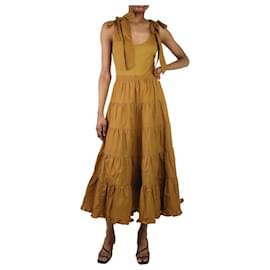 Ulla Johnson-Brown ribbed tank dress - size UK 6-Brown