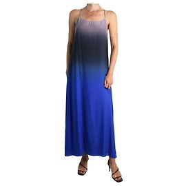 The row Blaues trägerloses Ombre-Maxikleid – Größe UK 10 Blau