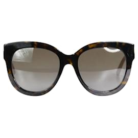 Jimmy Choo-Runde Sonnenbrille aus braunem Schildpatt-Braun
