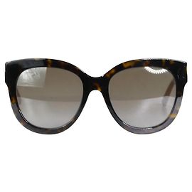 Jimmy Choo Brown tortoise shell round sunglasses Brown