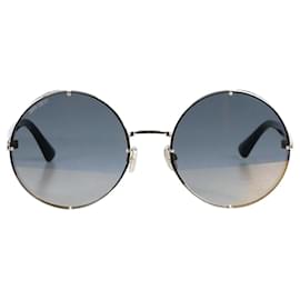 Fendi-Gold round frame sunglasses-Golden