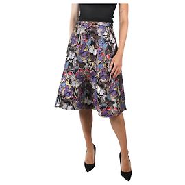 Valentino Jupe midi en brocart papillon multicolore - taille IT 42 Multicolore