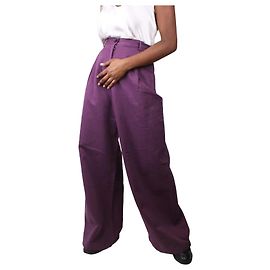 Forte Forte Lila Hose mit weitem Bein – Größe 3 Lila