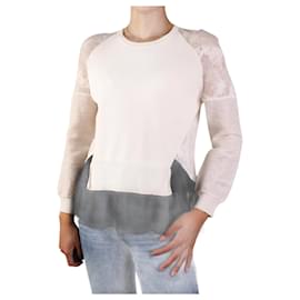 Prabal Gurung-Cream and black double effect top - size S-Cream