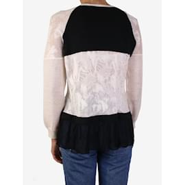 Prabal Gurung-Cream and black double effect top - size S-Cream