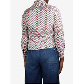 Alaïa-Camicia stampata multicolore a maniche lunghe - taglia FR 38-Multicolore