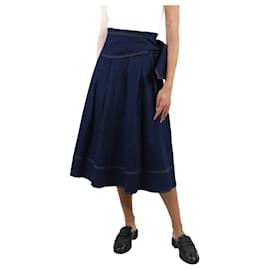 Ulla Johnson-Blue denim belted midi skirt - size US 2-Blue