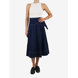 Ulla Johnson-Blue denim belted midi skirt - size US 2-Blue