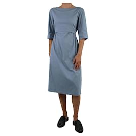 Autre Marque-Blue crewneck midi dress - size UK 10-Blue