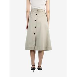 Bottega Veneta-Neutral Button up midi skirt - size UK 10-Other