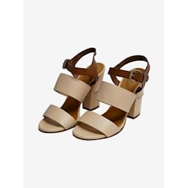 Chloé-Chloe Brown & Pink Heeled Sandals with ankle strap - size EU 36-Brown,Pink