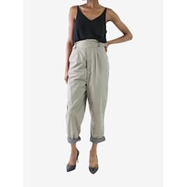 Isabel Marant-Isabel Marant Green belted balloon trousers - size UK 6-Green