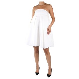 Khaite Minivestido bufante branco plissado - tamanho EUA 4 Branco