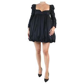Khaite Schwarzes, herzförmiges Bubble-Minikleid mit Puffärmeln – Größe US 8 Schwarz