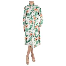 Autre Marque-Neutral floral button-up midi dress - size US 6-Other