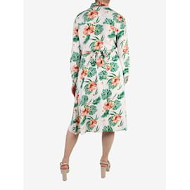 Autre Marque-Vestido midi con botones y estampado floral neutro - talla EE. UU. 6-Otro