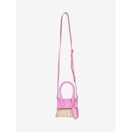 Jacquemus-Rosa Mini-Chiquito-Tasche aus Korbgeflecht-Pink