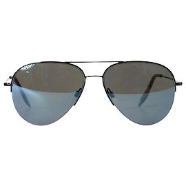 Victoria Beckham Schwarze Pilotensonnenbrille Schwarz
