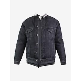 Balenciaga-Black quilted denim jacket - size FR 46-Black