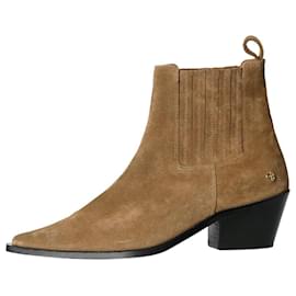 Anine Bing-Brown suede ankle boots - size EU 38-Brown