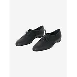 Manolo Blahnik-Sapatos baixos com textura de cobra preta - tamanho UE 40.5-Preto