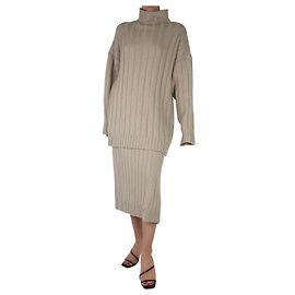 The row Neutrales Set aus übergroßem Pullover und Rock – Größe M Andere