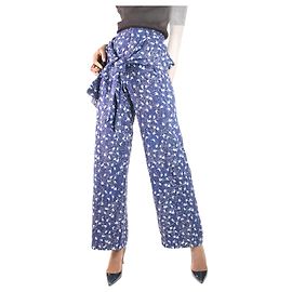 Chloé Calça azul estampada brilhante - tamanho FR 36 Azul