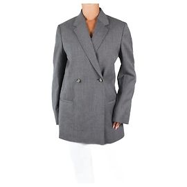 Totême Blazer grigio in lana con petto foderato - taglia FR 36 Grigio