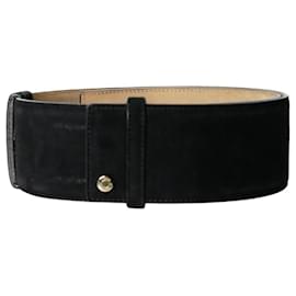 Jimmy Choo Schwarzer Wildledergürtel Schwarz