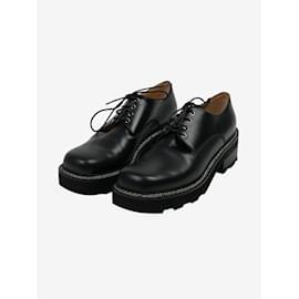 Gabriela Hearst-Black Tara Derby leather platform shoes - size EU 40-Black