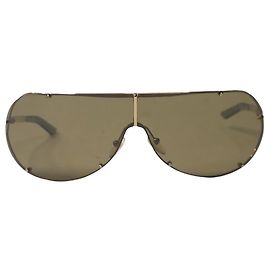 Valentino Graugoldene Sonnenbrille mit getöntem Glas Grau
