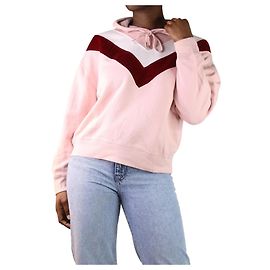 Sandro Rosa Kapuzenpullover mit V-Applikation – Größe 2 Pink