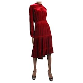 Autre Marque-Vestido de veludo vermelho - tamanho IT 42-Vermelho