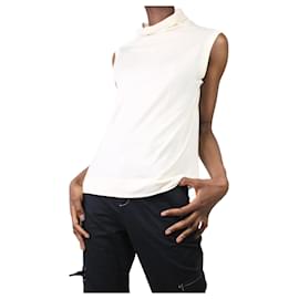 The row-Cream sleeveless high-neck top - size M-Cream