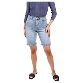 Miu Miu-Shorts jeans com bainha crua azul - tamanho IT 40-Azul