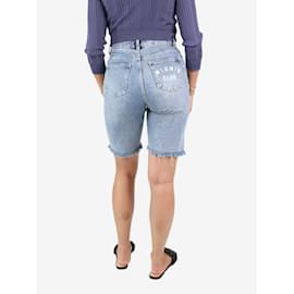 Miu Miu-Shorts jeans com bainha crua azul - tamanho IT 40-Azul