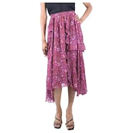Ulla Johnson-Red floral printed ruffled skirt - size US 2-Multiple colors